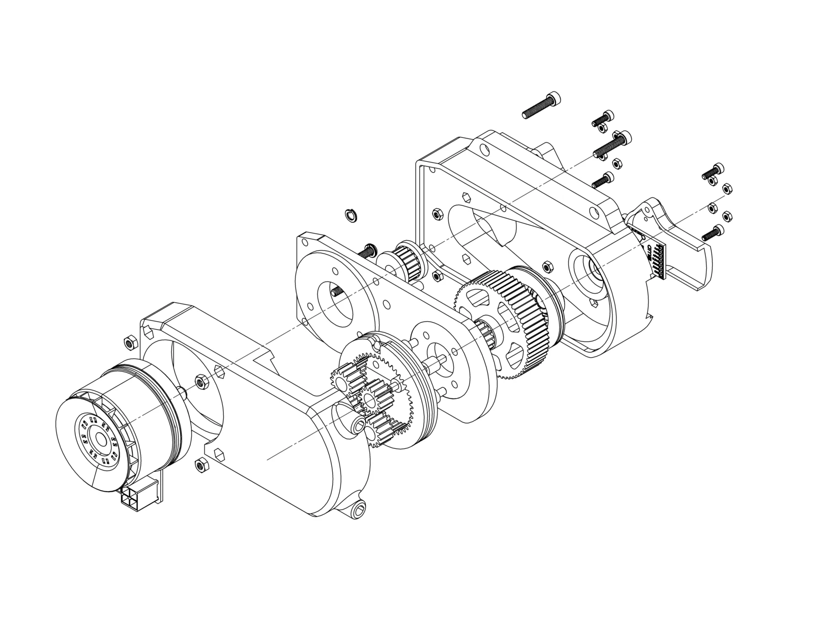 Exploded actuator assembly